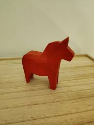 Vintage red Dala horse hand made - made in Sweden ...