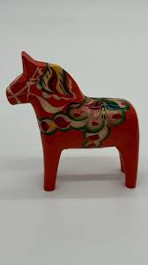 Vintage Nils Olsson original 3" Dala Horse Handpainted Handcarved Folk Art | eBay