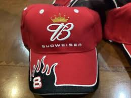 VINTAGE DALE EARNHARDT JR #8 Budweiser Racing Flames HAT CAP ...