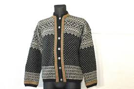 Vintage Norwegian Wool Cardigan, Folk Art Winter Sweater ...
