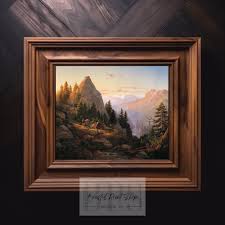 Vintage Mountain Art | Antique Wall Art | 19th Century ...