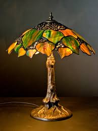 Maple Leaf, Stained Glass Lamp, Tiffany Lamp, Table Lamp ...