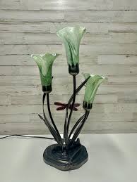 Dale Tiffany Lamp - Tulip and Dragonfly Vintage Lamp - Green ...