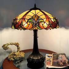 Tiffany Style Victorian 2 Light Antique Bronze Table Lamp ...