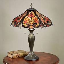 Whispering Foliage Tiffany Style Stained Glass Table Lamp