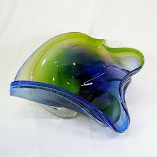 Cosmic Bowl - Blue & Green | Dallas Glass Art