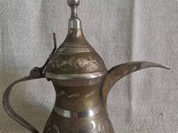 Antique Brass Arabic Dallah Coffee Pot: Islamic Middle ...