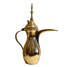 Golden Kraft Arabic Coffee Dallah – Traditional Stainless Steel Pot (750ml, 11") – Saudi Dallah for Gahwa, Turkish & Arabic– Elegant Kettle for Home or Majlis Use: Buy Online at Best Price