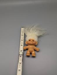 Vintage 1960s Unmarked White Hair Troll Doll | eBay
