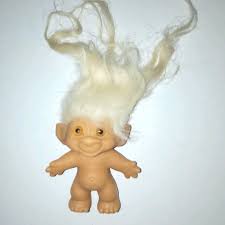 ✨️DAM TROLL✨️60's Adorable TROLL ORIGINAL WHITE HAIR & EYES 3" | eBay