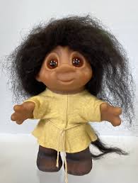 Vintage DAM Troll 8” Doll Brown Textured Legs Green Hat 24-4 Figure 1980 Denmark | eBay