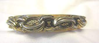 VINTAGE COSTUME JEWELRY GOLD TONE INTERLOCKING SOLID CHAIN BRACELET | eBay