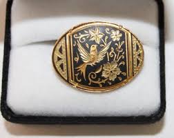 Damascene Brooch With Case - Etsy