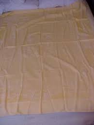 VINTAGE TABLECLOTH WHITE FLOWERS on YELLOW | eBay