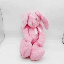Bunnies by the Bay Pink Bunny Rabbit 18" Plush Gingham ...