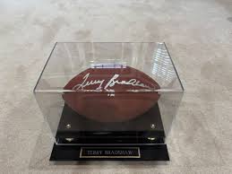 Terry Bradshaw Signed Official Football With "GREAT" Case ...