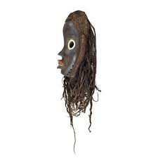 Dan Deangle Mask with Raffia and Teeth Liberia | eBay