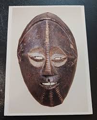 vtg art postcard African Masks Manding People Guinea Brooklyn Museum unposted | eBay