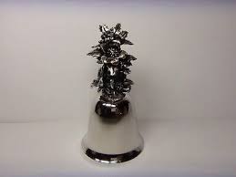 DANBURY MINT PEWTER & SILVER PLATE BELL 1987 CHRISTMAS HOLLY | eBay