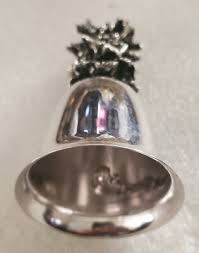 Vintage Danbury Mint Flowers Silver Plated Christmas Bell 1987 | eBay