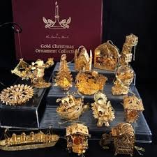 Vintage "the Danbury Mint Gold Christmas Ornaments ...