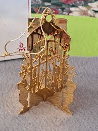 Danbury Mint Gold Plated Christmas Ornament Window Scene 3D ...