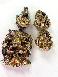 Vintage Earrings Pendant Spoon Art Baroque Cherub Romantic ...