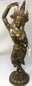 Lot - Large Indian Brass Buddhistic Sculpture