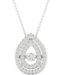 Twinkling Diamond Star Diamond Double Teardrop Halo 18 ...