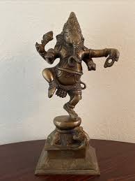 Vintage Brass Hindu Statue Dancing Ganesha Nepal Elephant God 11" - Etsy