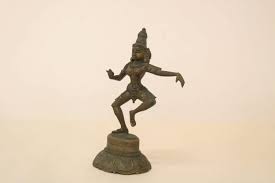 Hindu Goddess Dancing Sculpture: Antique Temple Figurine ...