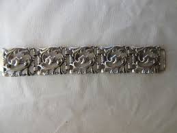 Vintage signed DANECRAFT Sterling Silver 5 Link Bracelet ...
