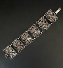 N1192 Vintage Signed DANECRAFT Extra Wide Sterling Silver ...