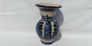 Traditional White Blue Ceramic Transylvania Vase, Antique ...