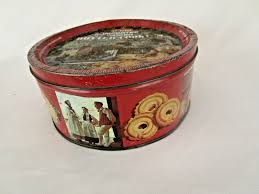 Vintage Danish Butter Cookies Tin: Large Round Retro ...
