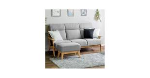 Amazon.co.jp: ARTTOWN High Back Sofa for 3 Seats, Compact, Natural Wood, Elbow Resistant, High Density Urethane Sofa, Brick, Scandinavian Style, Width 69.7 inches (177 cm), Kite (Gray + Natural Frame) : Home & Kitchen
