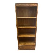 1970s Drexel Heritage Accolade Campaign Style Corner Bookcase | Chairish