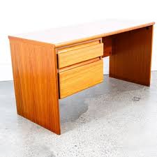 Mid Century Danish Modern Desk 2 Drawer Teak Compact Vintage Wood Denmark Mcm | eBay