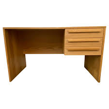 Interform Collection Danish Modern Golden Oak Desk For Sale at 1stDibs