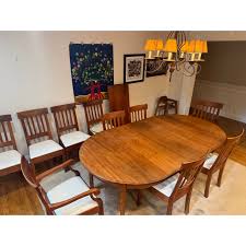 1990s Charles Shackleton Table and Chairs - Set of 15 | Chairish