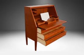 1960s Danish Mid Century Teak Secretary Desk Vanity With ...