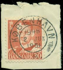 DENMARK #335 30ore Fred IX, used on piece - postmarked 1 ...