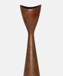 Vintage Danish Teak Mid Century Mod Wood Tulip Cut Candle Holder Bonfils 11.75”H | eBay