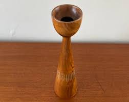 Scandinavian Teak Candle Holder - Etsy