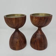 Wood Turned Candle Holders | eBay