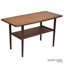 Vintage Mid Century Modern Danish Teak Wood Small 2 Tier Coffee Table Side Table | eBay