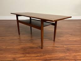 SOLD - Vintage Teak Coffee Table with Lower Shelf - Modern to Vintage
