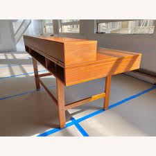 Peter Lvig Nielsen Mid-70s Danish Teak Flip Top Desk - AptDeco