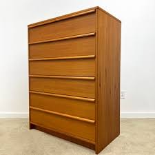 Danish Modern Teak 6 Drawer Tall Dresser Uldum Mid Century - Etsy