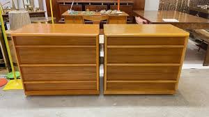 Pair of Robsjohn-Gibbings for Widdicomb 3 Drawer Chests For Sale at 1stDibs